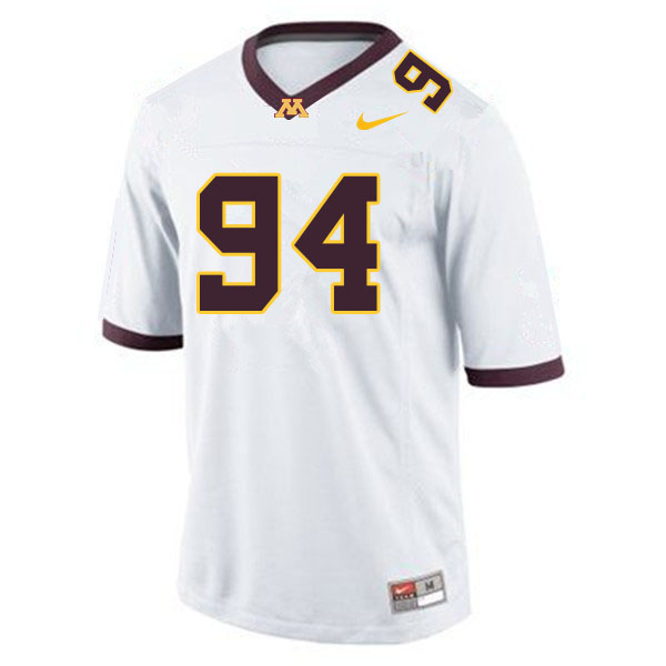 Men #94 Melle Kreuder Minnesota Golden Gophers College Football Jerseys Sale-White - Click Image to Close